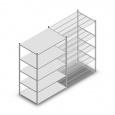 Legbordstelling Medium Duty 2000x1300x800 (hxbxd) 5 niveaus metaal verzinkt 280 kg beginsectie