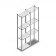 Legbordstelling Medium Duty 2000x550x300, 4 niveaus metaal verzinkt, 120 kg beginsectie 