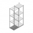 Legbordstelling Medium Duty 2000x550x500 (hxbxd) 4 niveaus metaal verzinkt 260 kg aanbouwsectie