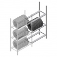 Bandenstelling Medium Duty 2200x1000x700 3 niveaus aanbouwsectie