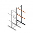 Lichte draagarmstelling dubbelzijdig 2500x750x600 aanbouwsectie