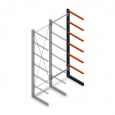 Lichte draagarmstelling enkelzijdig 2500x750x600 aanbouwsectie