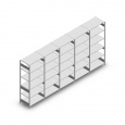 Voordeelrij Legbordstelling Heavy Duty 2500x5000x600, 6 niveaus metaal verzinkt 150 kg