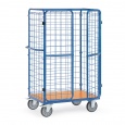 Pakketwagen, transportwagen 1200x800x1800 mm (lxbxh) 600 kg met 3 gaaswanden en vleugeldeur