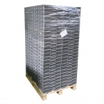 Palletaanbieding 200 gebruikte stapelbare magazijnbakken 400x300x72mm (lxbxh) antraciet