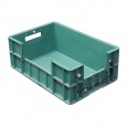 Palletaanbieding 20 gebruikte grijpbakken, stapelkratten 600x400x220 groen