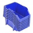 Palletaanbieding 300 Begra stapelbare en nestbare kunststof magazijnbakken type S4, 300x200x130 blauw