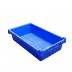 Palletaanbieding 300 gebruikte nestbare magazijnbak 392x233x92mm (lxbxh) blauw