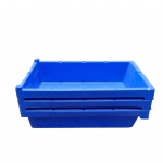 Palletaanbieding 300 gebruikte nestbare magazijnbak 392x233x92mm (lxbxh) blauw