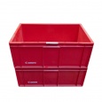 Palletaanbieding 40 gebruikte kunststof stapelbak, transportkrat 600x400x232mm (lxbxh) rood