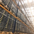 Palletaanbieding 72 gebruikte distributiebak, transportbak 600x400x300 mm (lxbxh) antraciet