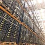Palletaanbieding 80 gebruikte distributiebak, transportbak 600x400x300 mm (lxbxh) diverse kleuren
