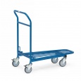 Cash & carry wagen, transportwagen 300 kg van staal en draadgaas met inklapbare duwbeugel 850x500