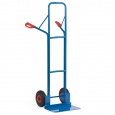 Stalen steekwagen 300 kg 1600 mm met rubberbanden, extra grote schep