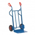 Stalen steekwagen 350 kg 1200 mm met rubberbanden, extra grote schep