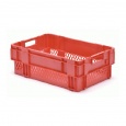 Stapelbare, nestbare transportkrat DTK1 600x400x210 rood