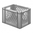 Transportkrat Euronorm plastic bak, krat TK1 400x300x270 grijs