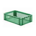 Transportkrat Euronorm plastic bak, krat TK1 600x400x175 groen