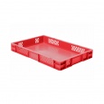 Transportkrat Euronorm plastic bak, krat TK1 600x400x75 rood