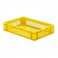 Transportkrat Euronorm plastic bak, krat TK2 600x400x120 geel