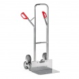 Trappensteekwagen aluminium 200 kg 1300 mm met 2 driearmige wielsterren, extra brede schep