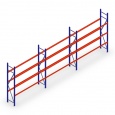 Voordeelrij bandenstelling grootvak AR 2250x6240x500mm (hxbxd) 3 secties 3 niveaus blauw