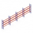 Voordeelrij bandenstelling grootvak AR 2250x6700x400mm (hxbxd) 4 secties 3 niveaus blauw