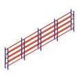 Voordeelrij bandenstelling grootvak AR 2250x6700x400mm (hxbxd) 4 secties 4 niveaus blauw