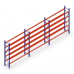 Voordeelrij bandenstelling grootvak AR 3000x6240x500mm (hxbxd) 3 secties 5 niveaus blauw