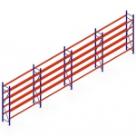 Voordeelrij bandenstelling grootvak AR 3000x6700x400mm (hxbxd) 4 secties 5 niveaus blauw