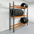 Voordeelrij bandenstelling grootvak AR 3000x6700x500mm (hxbxd) 4 secties 5 niveaus antraciet