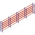 Voordeelrij bandenstelling grootvak AR 3000x6700x500mm (hxbxd) 4 secties 5 niveaus blauw