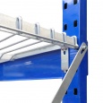 Voordeelrij gebruikte Bosal legbordstelling Blauw/verzinkt 2300x5000x500 6niveaus - 5 secties Gebruikt