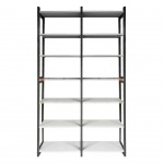 Voordeelrij gebruikte Bruynzeel legbordstelling 2630x4530x375mm (hxbxd) 6 secties 7 niveaus
