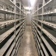 Voordeelrij gebruikte Dexion legbordstelling Verzinkt 2500x6400x400 open frames