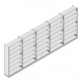 Voordeelrij gebruikte Dexion legbordstelling Verzinkt 2500x6400x400 open frames