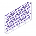 Voordeelrij gebruikte Hovuma palletstelling 6495x11150x870mm (hxbxd) - 4 secties 5 niveaus
