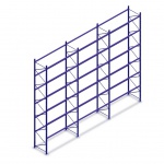 Voordeelrij gebruikte Hovuma palletstelling 7130x8440x1070mm (hxbxd) 3 secties 6 niveaus