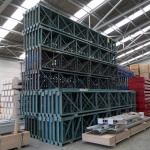 Voordeelrij gebruikte Hovuma palletstelling met diepteliggers blauw