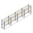 Voordeelrij gebruikte JH Esmena palletstelling 3000x11720x1100 - 4 secties 2 niveaus+roosters