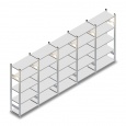 Voordeelrij gebruikte legbordstelling HD 2000x5180x500mm (hxbxd) 5 secties 5 niveaus