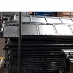 Voordeelrij gebruikte legbordstelling MD 2130x4000x300mm (hxbxd) - 4 secties 7 niveaus