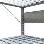 Voordeelrij gebruikte legbordstelling Meta 2300x6680x600mm (hxbxd) 5 secties 6 niveaus