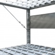 Voordeelrij gebruikte legbordstelling Meta 3000x5350x600mm (hxbxd) 4 secties 8 niveaus