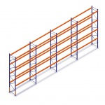 Voordeelrij gebruikte Mecalux palletstelling 6000x11200x1100 mm (hxbxd) - 4 secties 4 niveaus