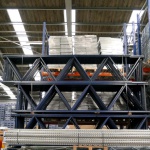 Voordeelrij gebruikte Mecalux palletstelling 6000x6980x1000 mm (hxbxd) - 3 secties 3 niveaus