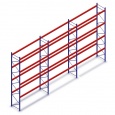 Voordeelrij gebruikte Meta palletstelling 5600x11200x1100 mm (hxbxd) - 3 secties 4 niveaus
