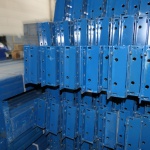 Voordeelrij gebruikte Polypal palletstelling 2375x9420x1050mm (hxbxd) - 3 secties 2 niveaus