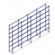 Voordeelrij gebruikte Polypal palletstelling 7500x12525x950mm (hxbxd) - 6 niveaus 4 secties