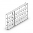 Voordeelrij Legbordstelling Light Duty 2000x3000x300, 5 niveaus metaal verzinkt 40 kg